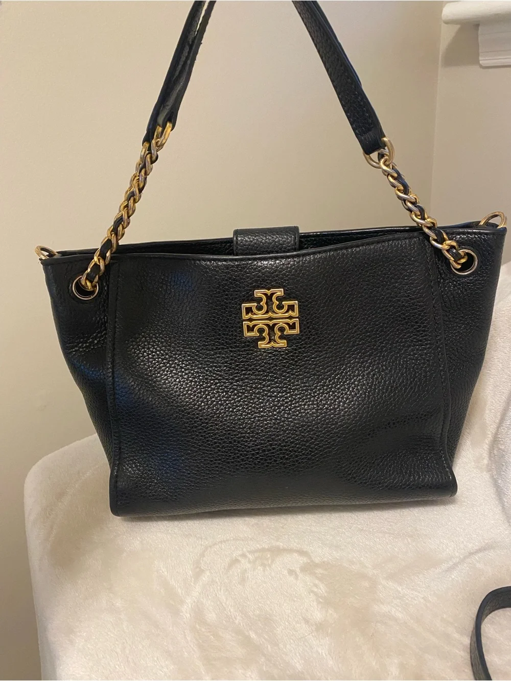 Tory Burch Britten Small Slouchy Tote with Crossbody Strap
